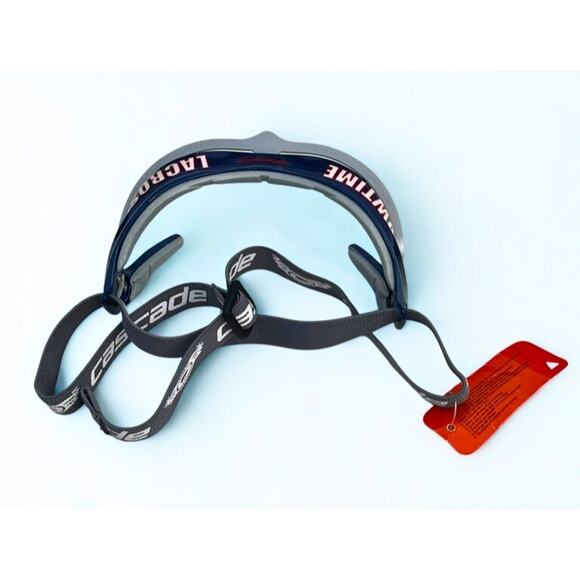 Cascade PolyAir-PA Showtime Lacrosse Goggles Navy Silver NWT ASTM F803 - Picture 5 of 9